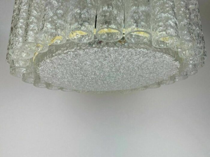 large mid century space age ceiling lamp in brass glass from doria leuchten 7