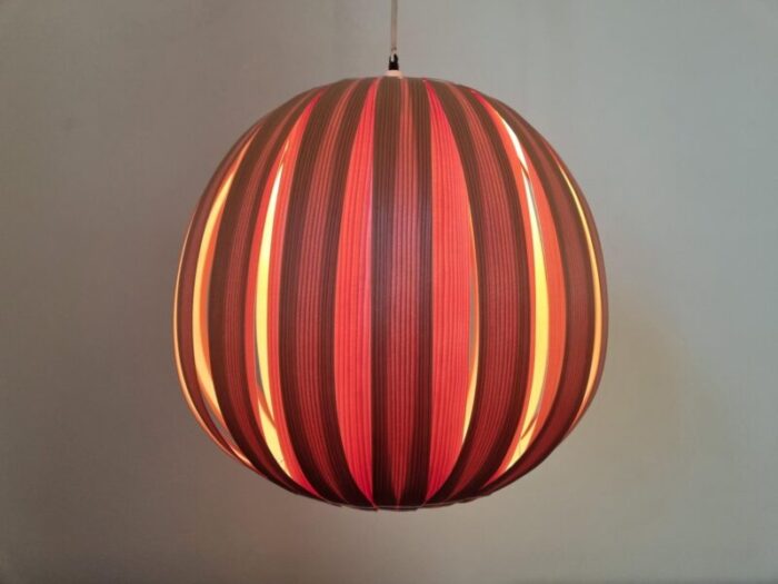 large mid century veneer pendant denmark 1960s 7