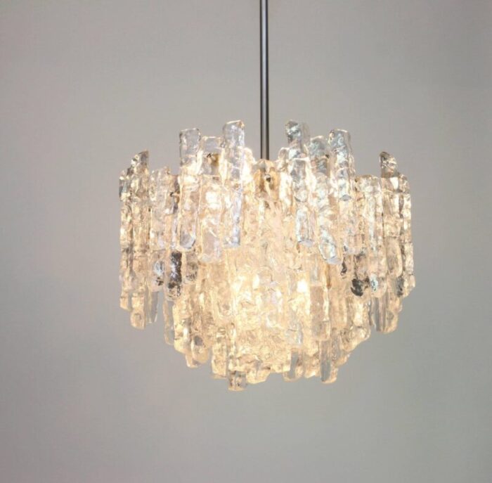 large murano ice glass chandelier from kalmar austria 1960s 10 1