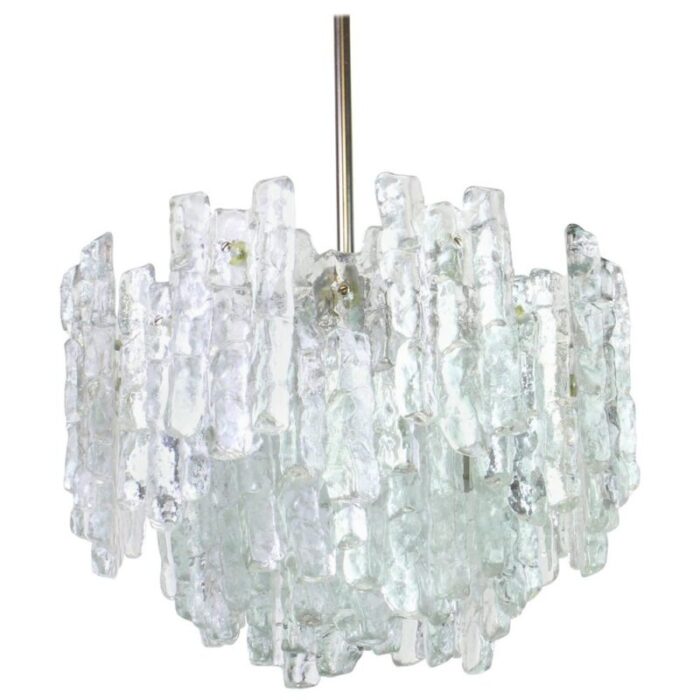 large murano ice glass chandelier from kalmar austria 1960s 2 3