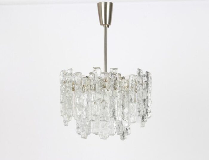 large murano ice glass chandelier from kalmar austria 1960s 3 2