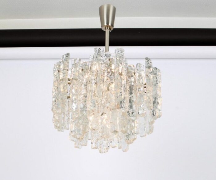 large murano ice glass chandelier from kalmar austria 1960s 5 2