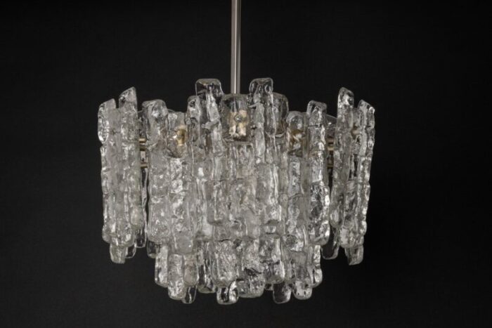 large murano ice glass chandelier from kalmar austria 1960s 7 1