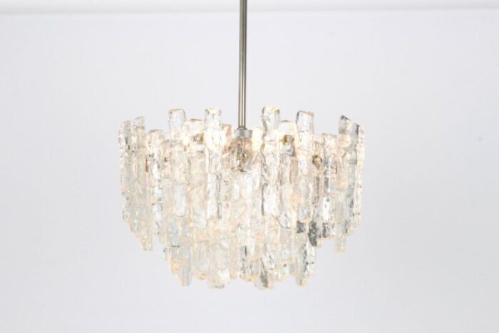 large murano ice glass chandelier from kalmar austria 1960s 7 2