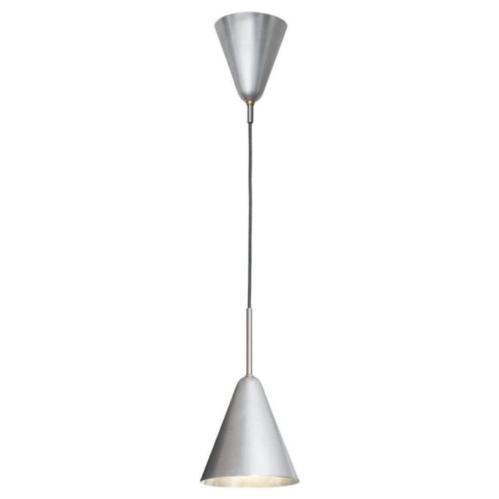 large patinated raw aluminium ceiling lamp from konsthantverk 1