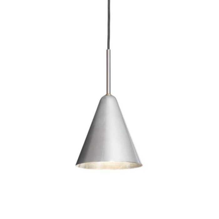 large patinated raw aluminium ceiling lamp from konsthantverk 2