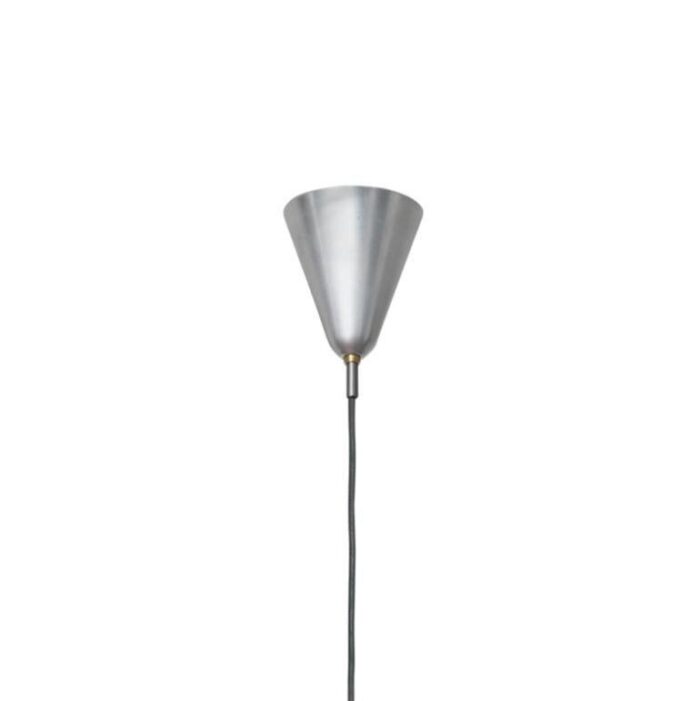 large patinated raw aluminium ceiling lamp from konsthantverk 3