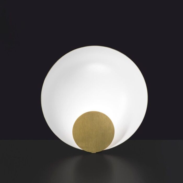 large satin gold siro table lamp by marta perla for oluce 2