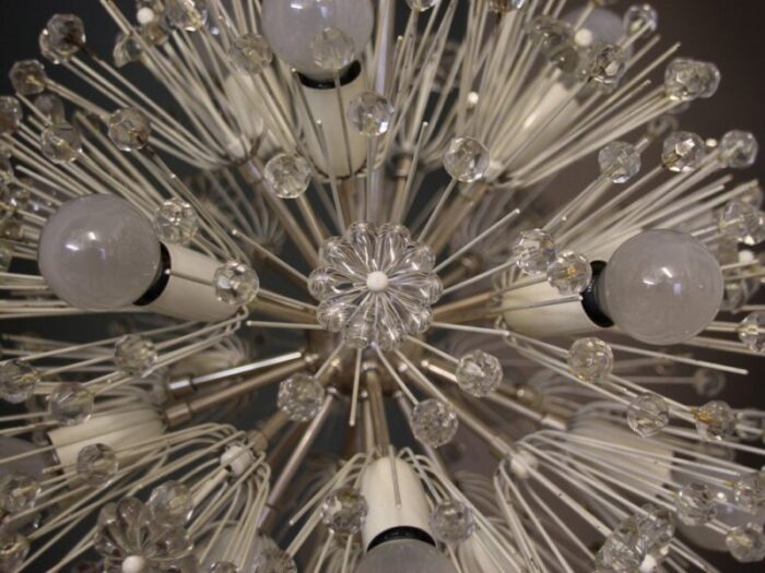 large snowball silvered ceiling lamp by emil stejnar for rupert nikoll 1950s 8