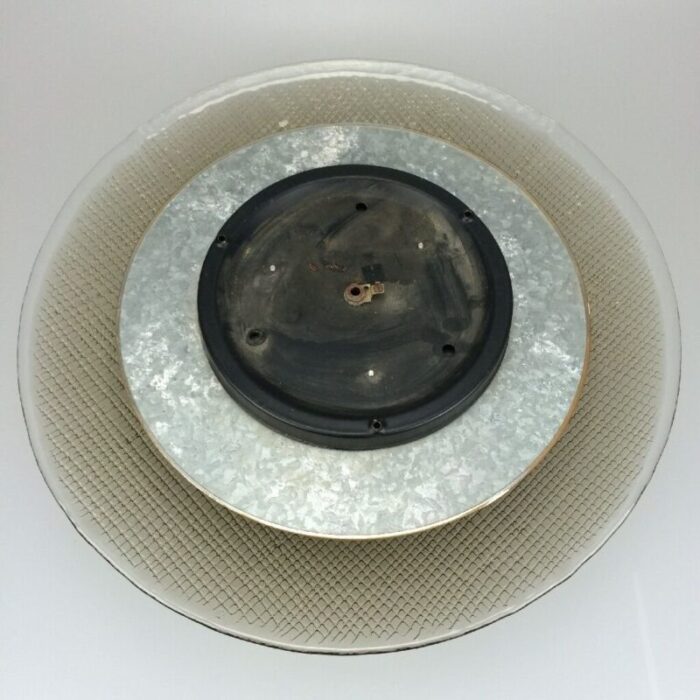 large space age ceiling lamp in glass from peill putzler 1970s 1