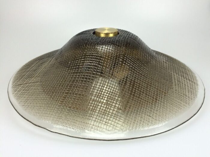 large space age ceiling lamp in glass from peill putzler 1970s 3