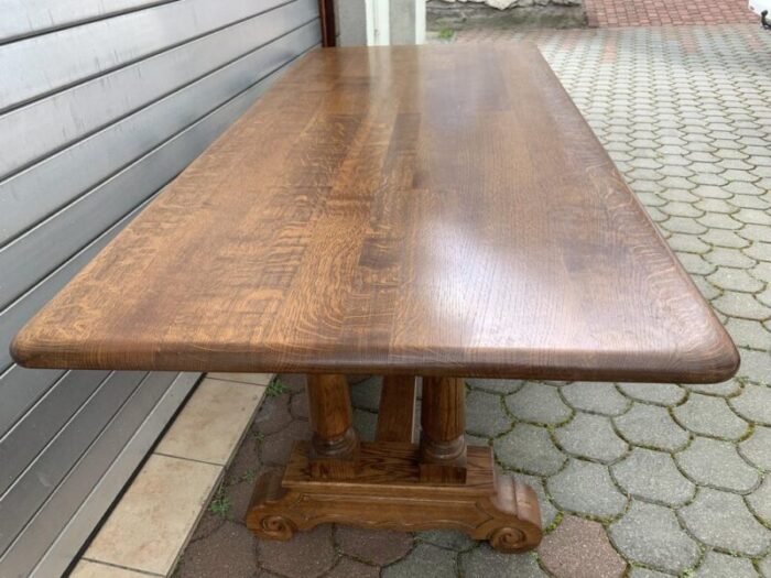 large spanish oak dining table 1940s 4713