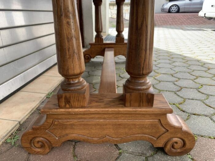 large spanish oak dining table 1940s 6857