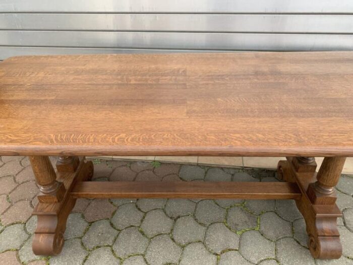 large spanish oak dining table 1940s 9015