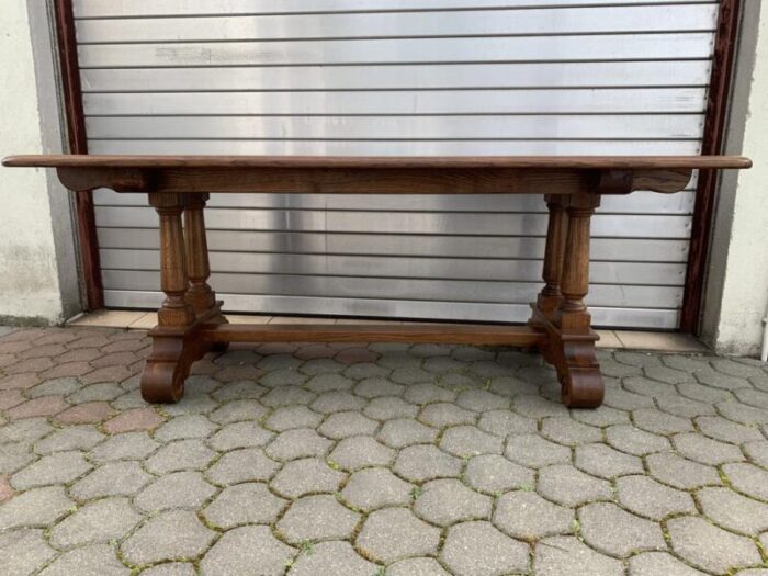 large spanish oak dining table 1940s 9565