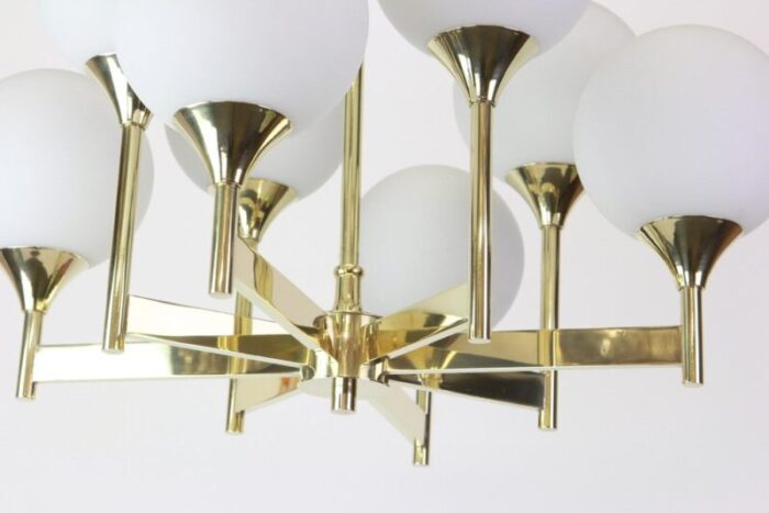 large sputnik chandelier from kaiser germany 1970s 3