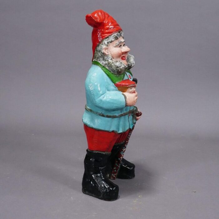 large terracotta garden gnome with pipe germany ca 1920s 3546