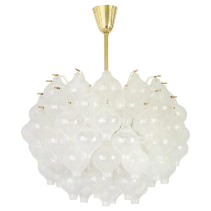 large tulip glass chandelier from kalmar austria 1960s 1