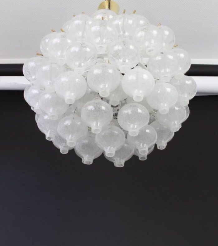 large tulip glass chandelier from kalmar austria 1960s 7