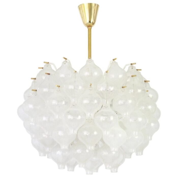 large tulipan glass chandelier from kalmar austria 1960s 2