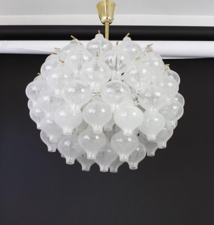 large tulipan glass chandelier from kalmar austria 1960s 7