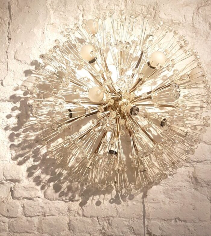 large wall or ceiling dandelion lamp by emil stejnar for rupert nikoll 1950s 7