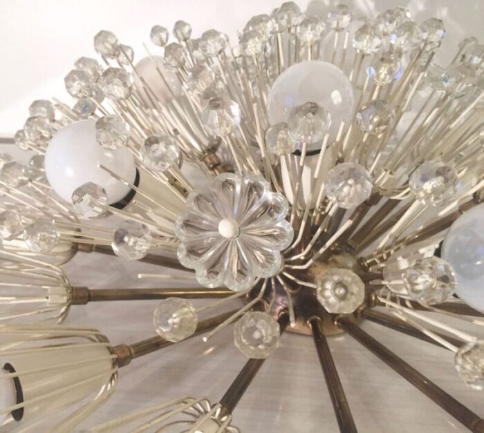 large wall or ceiling dandelion lamp by emil stejnar for rupert nikoll 1950s 9