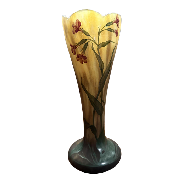 late 18th century daum mado nance glass vase 1366