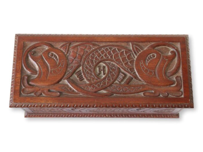 late 19th century antique english carved jewelry box 1925