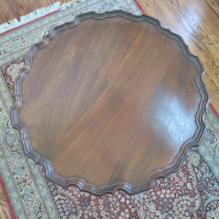 late 20th century mahogany pie crust tilt top table 5012