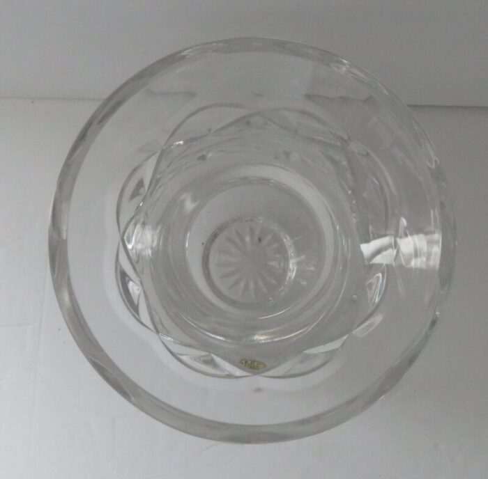 late 20th century waterford crystal kieran vase cross and garland cut 8704