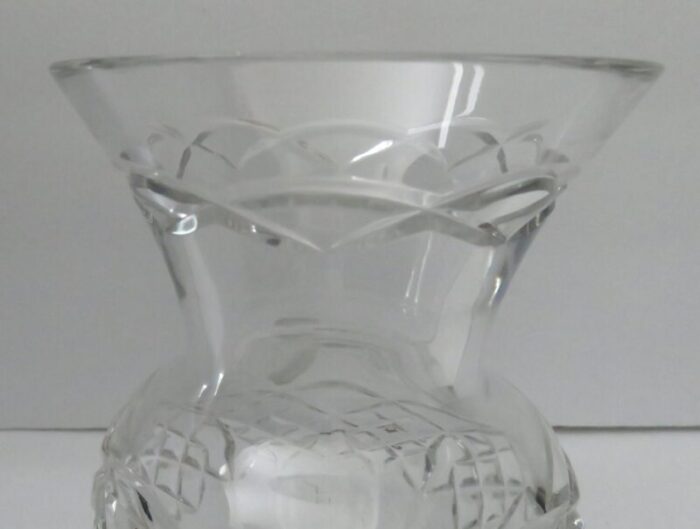 late 20th century waterford crystal kieran vase cross and garland cut 9871