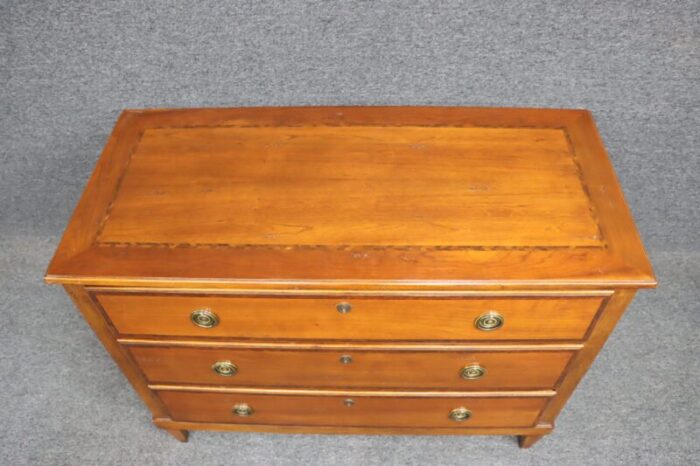 louis phillipe banded and inlaid commode 3717