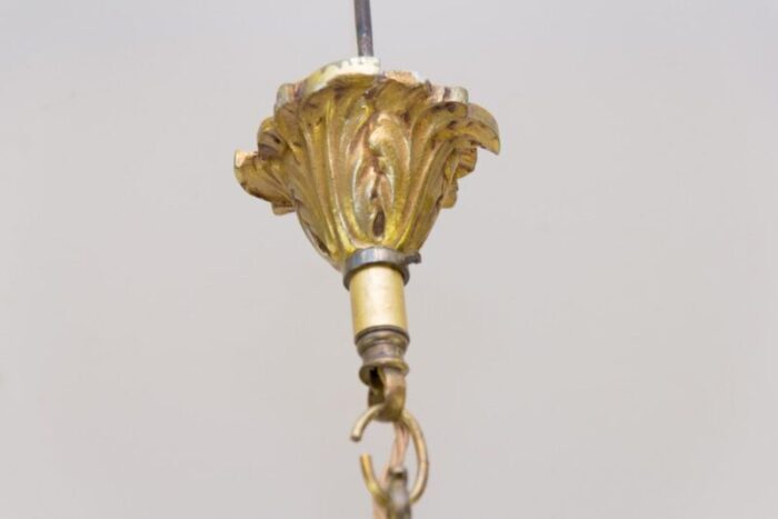 louis xv style bronze and crystal four light chandelier 6