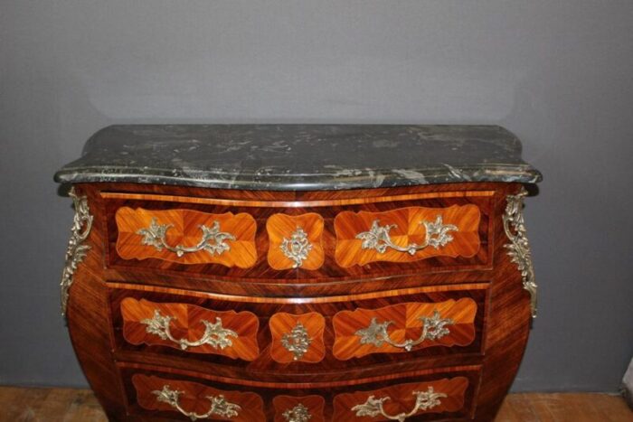 louis xv style commode in marquetry 1940s 1699