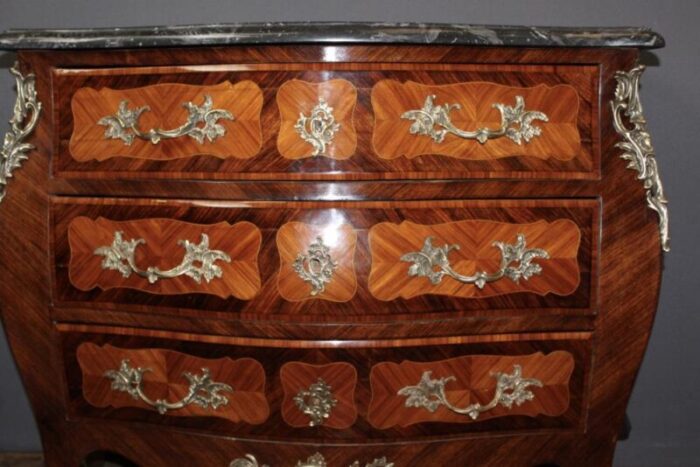 louis xv style commode in marquetry 1940s 1962