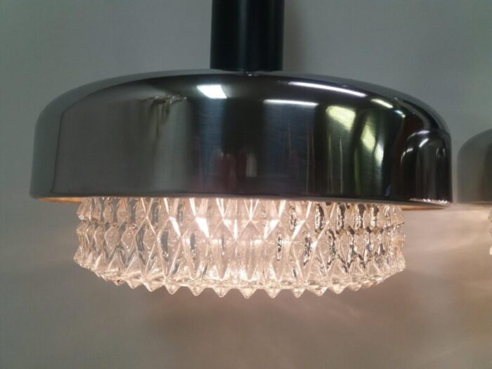 metal chandeliers from napako 1970s set of 2 5