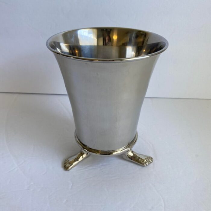 michael aram foot ice bucket hands and feet footed silver tone metal wine champagne rare vintage 3304