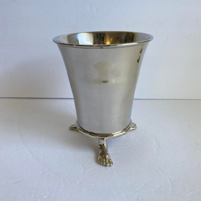 michael aram foot ice bucket hands and feet footed silver tone metal wine champagne rare vintage 5326