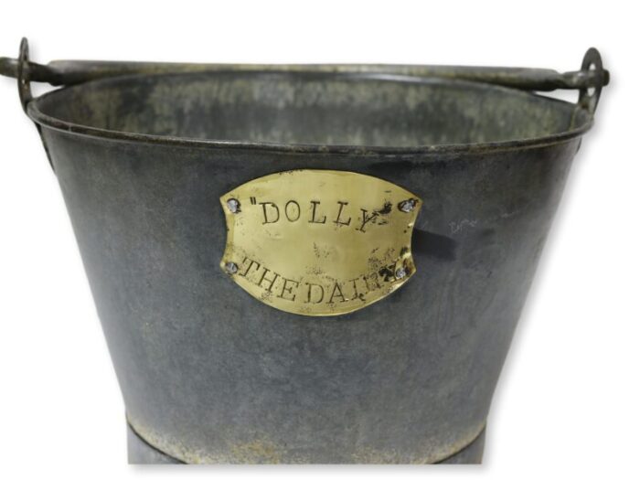 mid 20th century english dairy bucket for dolly the cow 4137