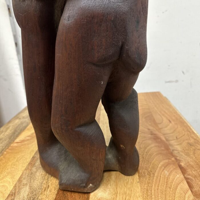 mid 20th century unsigned art wood sculpture lovers embrace 4320