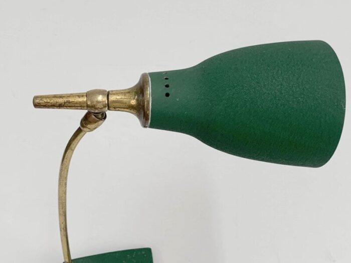 mid century adjustable green brass and cast iron table lamp by gebrueder cosack 1950s 8