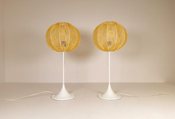 mid century b 024 table lamps from bergboms sweden 1960s set of 2 2