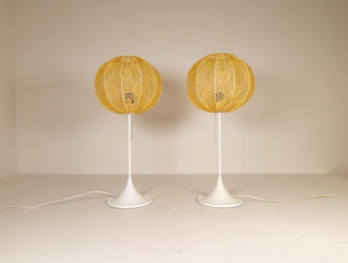 mid century b 024 table lamps from bergboms sweden 1960s set of 2 3