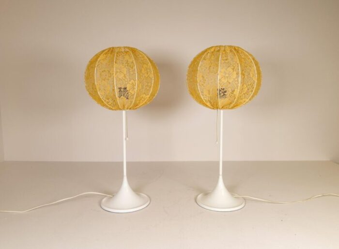 mid century b 024 table lamps from bergboms sweden 1960s set of 2 4