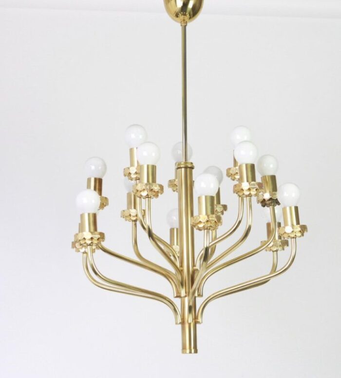 mid century brass chandelier from staff 1970s 4