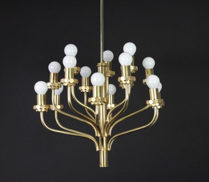 mid century brass chandelier from staff 1970s 8