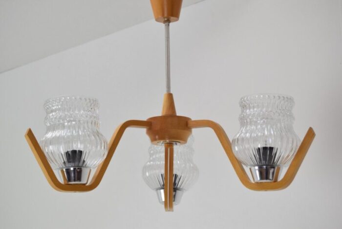 mid century ceiling lamp from drevo humpolec 1970s 1