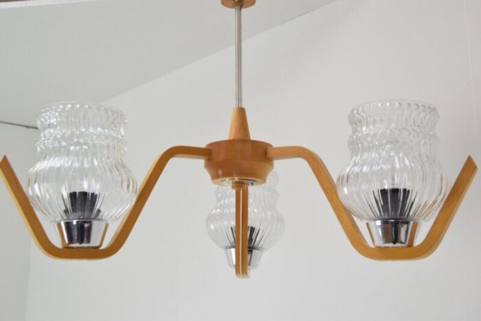 mid century ceiling lamp from drevo humpolec 1970s 6