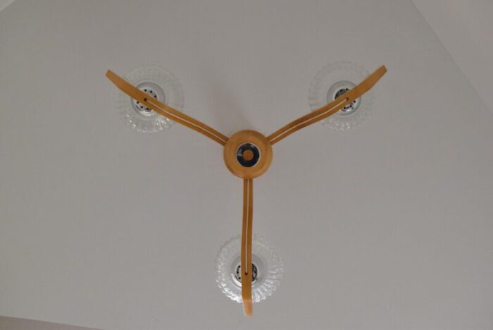 mid century ceiling lamp from drevo humpolec 1970s 8